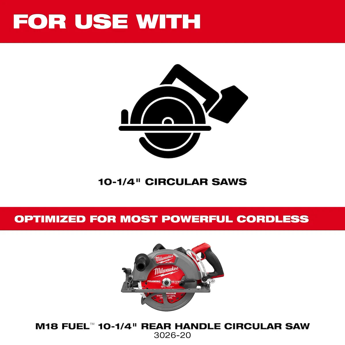 Milwaukee 10-1/4” 28T Thick Kerf Framing Circular Saw Blade 48-40-1048