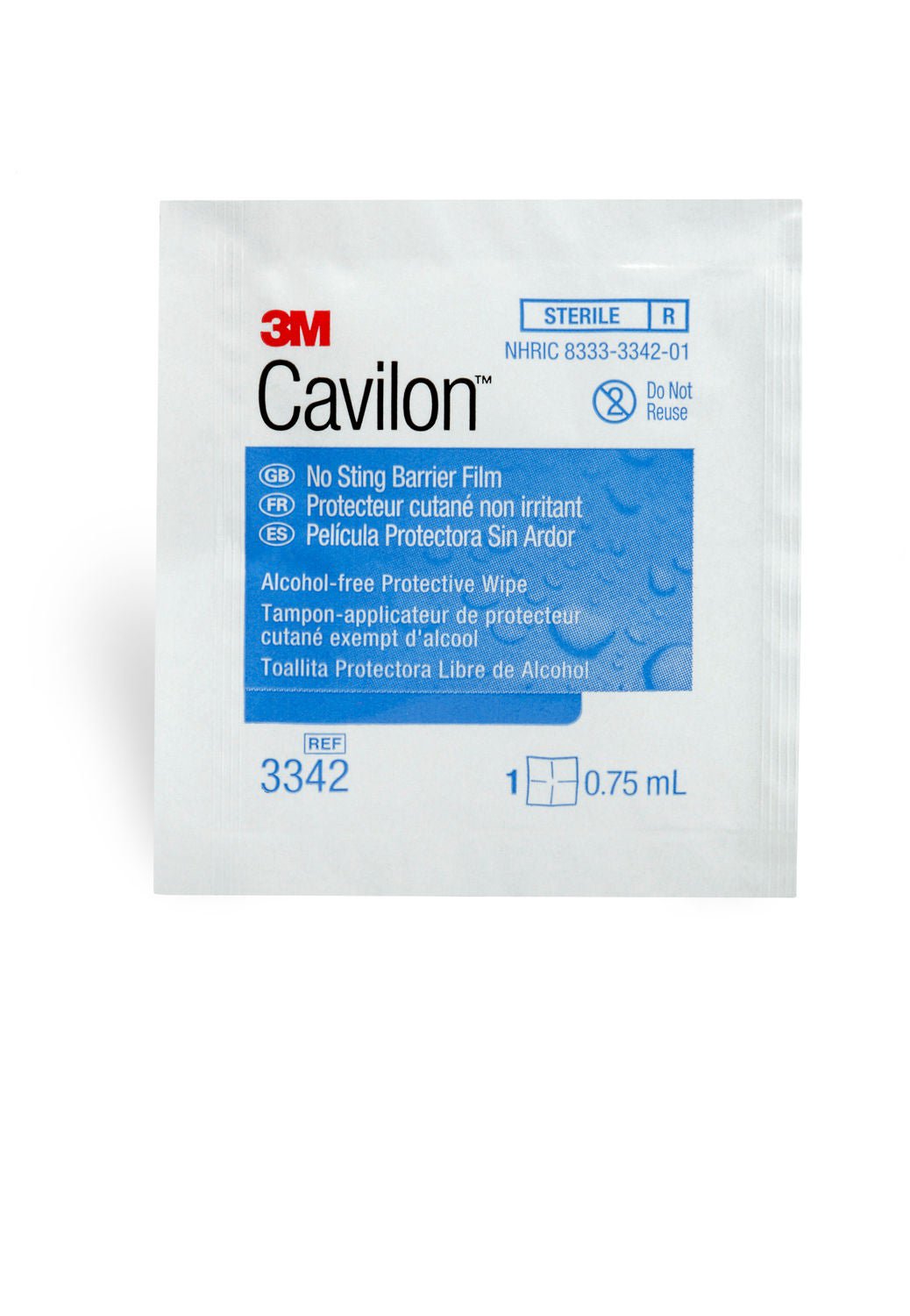 3M Cavilon No Sting Skin Barrier Wipe 35 to 65% Strength Hexamethyldisiloxane / Isooctane / Acrylate Terpolymer / Polyphenylmethylsiloxane Individual Packet