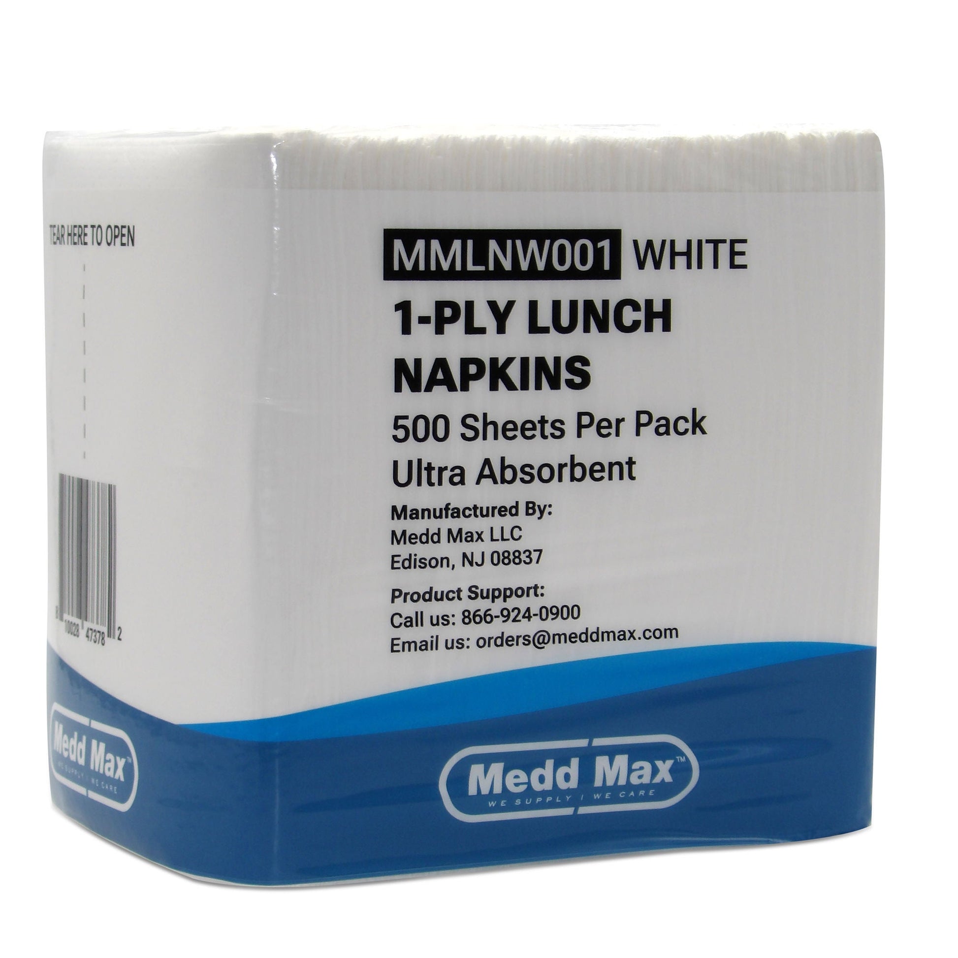 Medd Max Luncheon Napkin White Paper