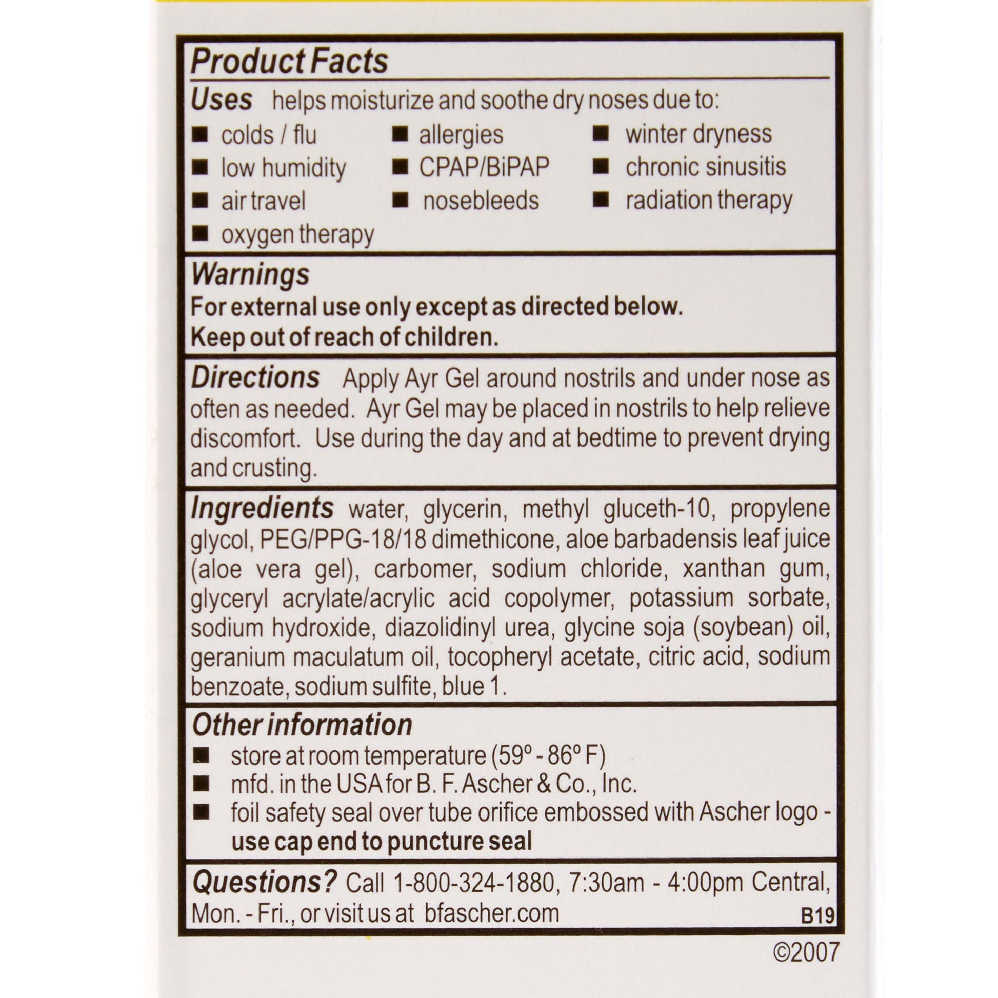 Ayr® Saline Gel Nasal Moisturizer, Tube