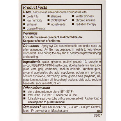 Ayr® Saline Gel Nasal Moisturizer, Tube