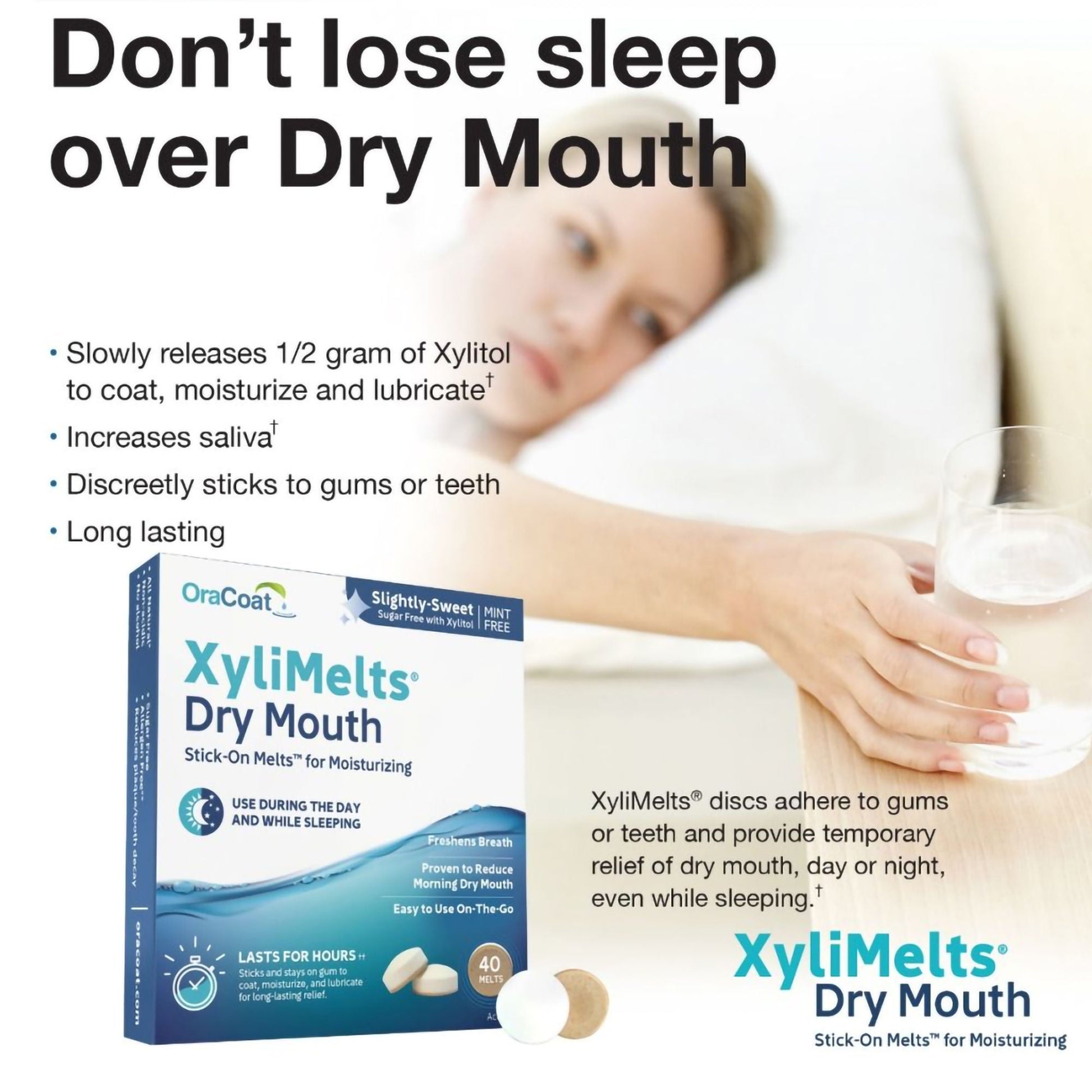 OraCoat® XyliMelts® Dry Mouth Stick-On Melts Slightly Sweet