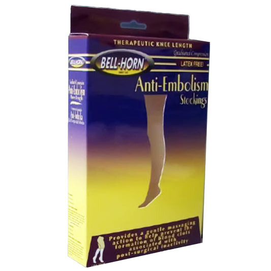 Bell-Horn® Anti-Embolism Stocking, Beige, Knee Length, Closed Toe, Extra Large