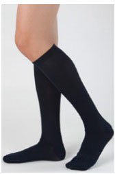Health Support Compression Stocking Knee High Size E / Regular Black Closed Toe