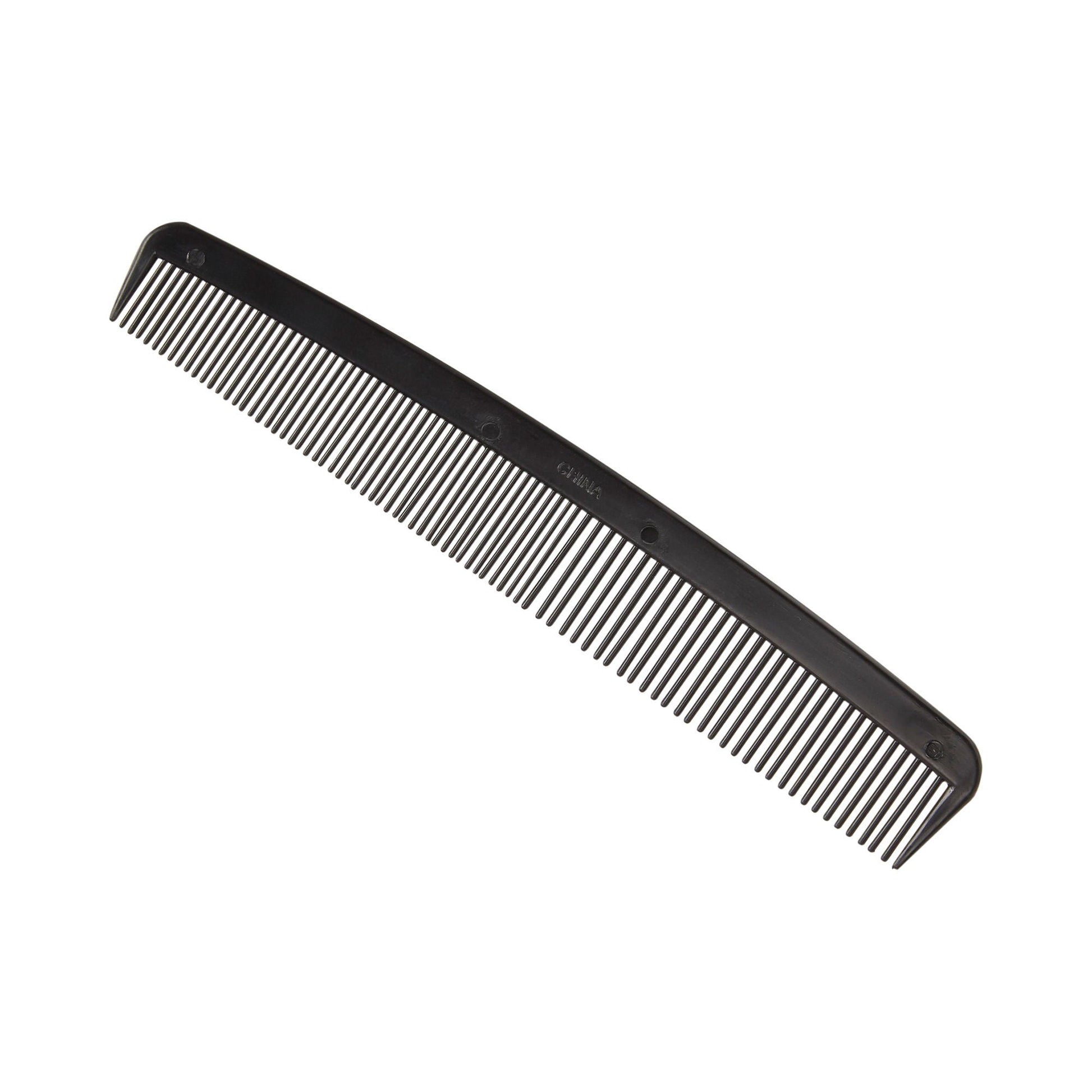 McKesson Black Plastic Hair Comb, 7 Inch