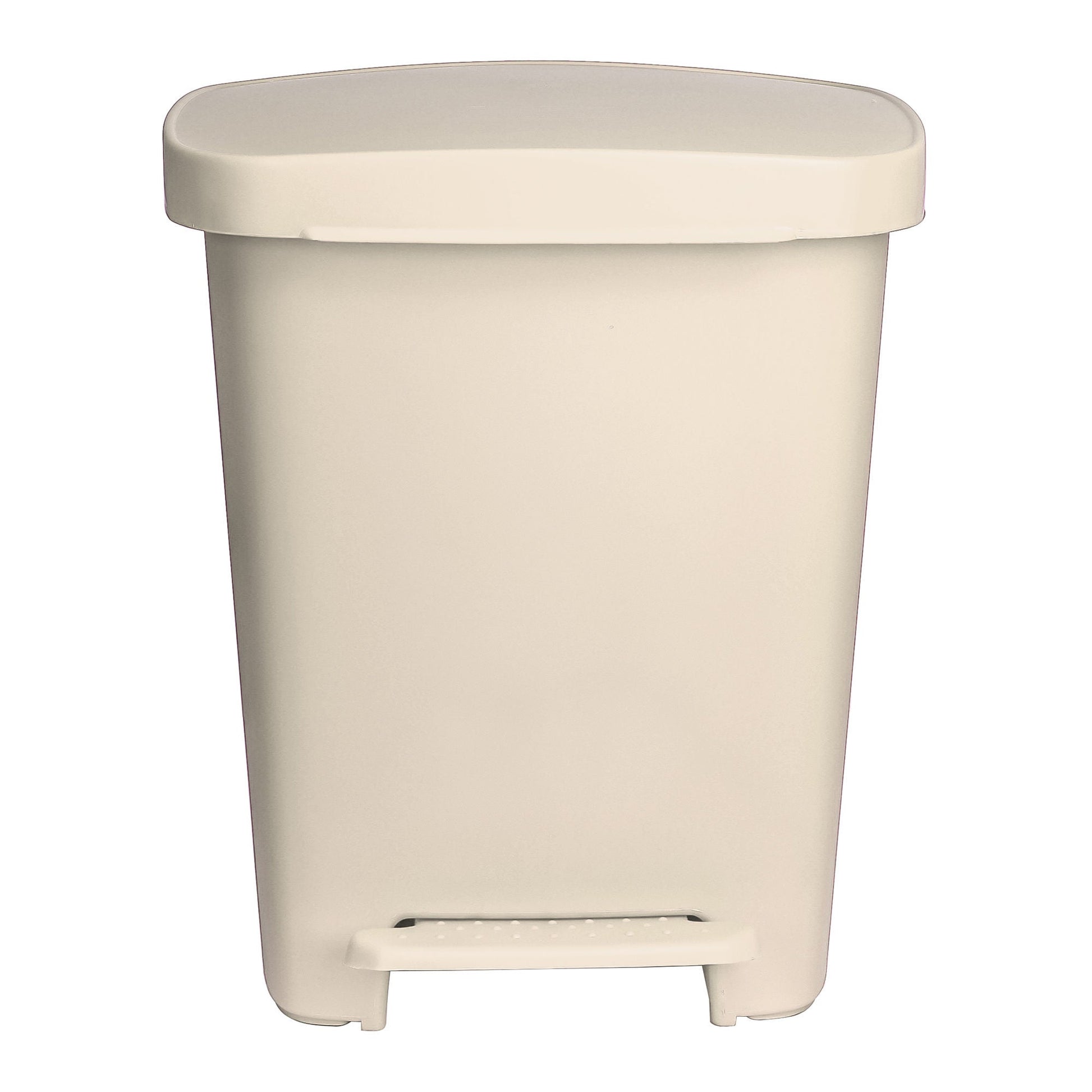 McKesson Waste Can with Step-On Pedal, Plastic, Beige, x 18.9 Inch