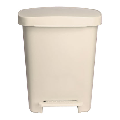 McKesson Waste Can with Step-On Pedal, Plastic, Beige, x 18.9 Inch