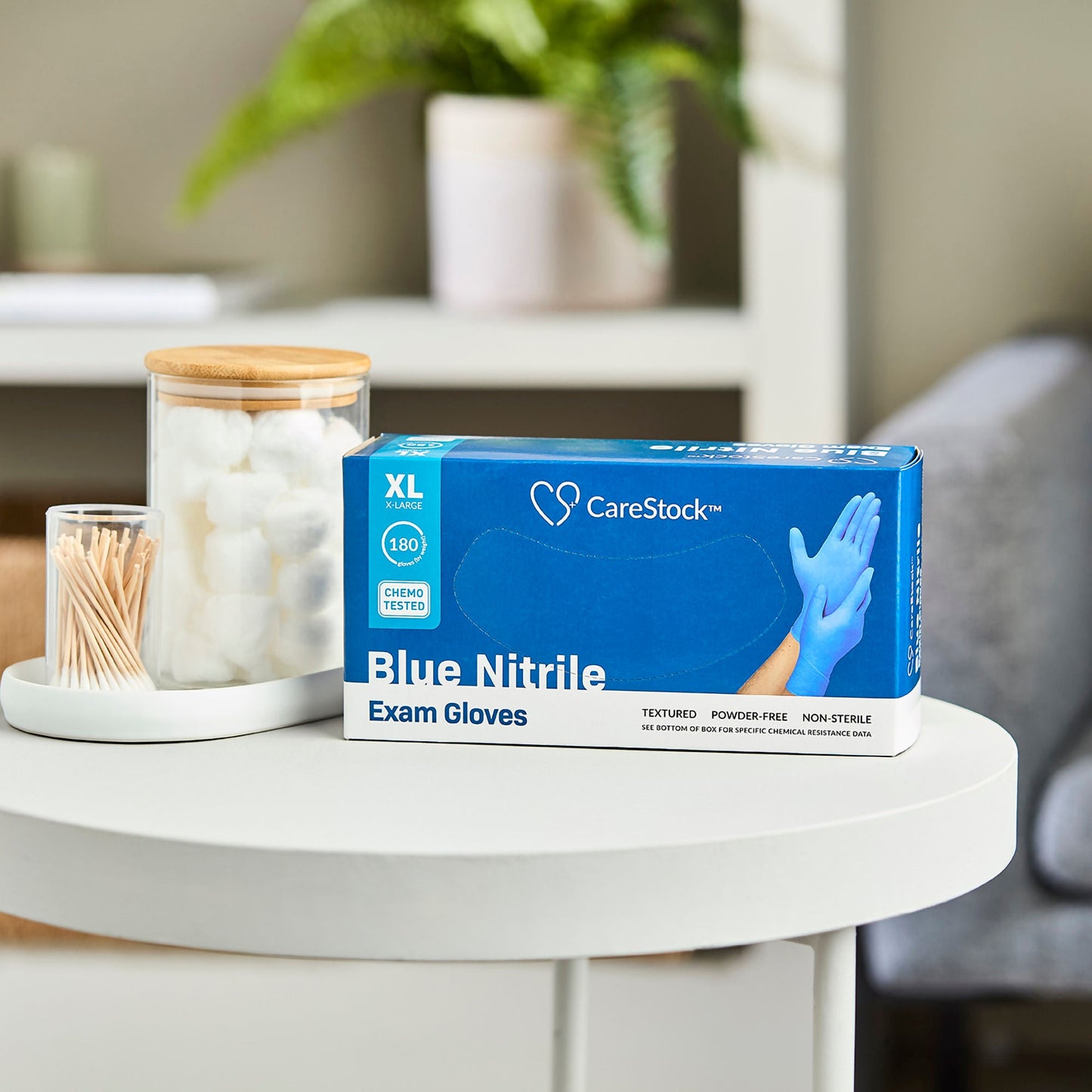 CareStock™ Nitrile Exam Gloves, Blue - view 2