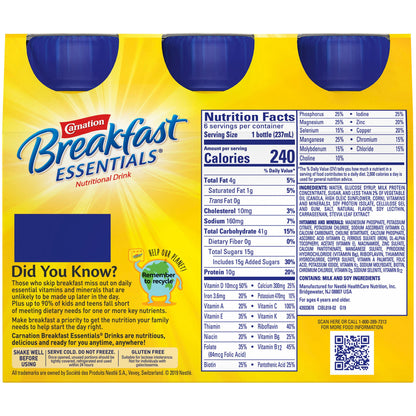 Carnation Breakfast Essentials® Vanilla Nutritional Drink, bottle