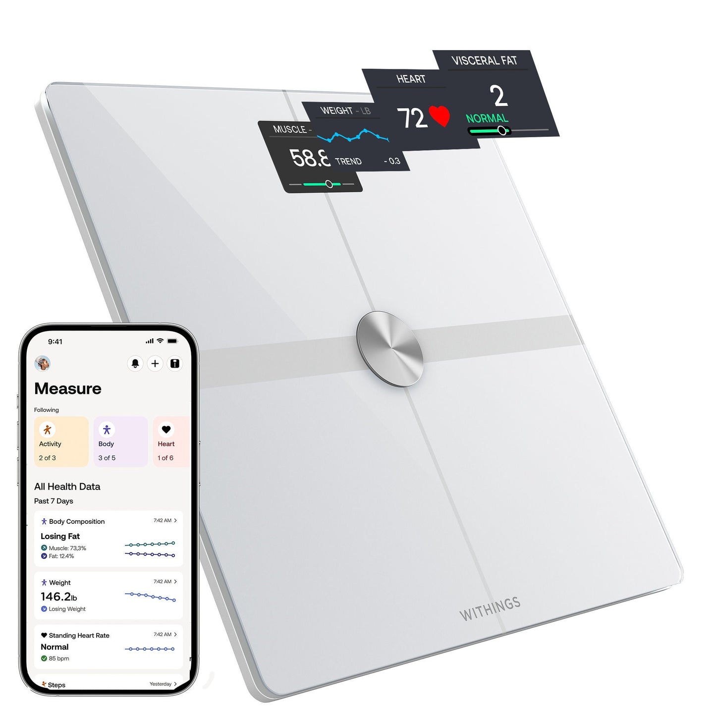 Withings Body Smart Wi-Fi Smart Scale, White