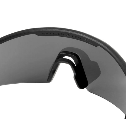 Milwaukee Polarized Wrap Around Safety Glasses - Silver Mirrored Dual Coat Lenses 48-73-2503