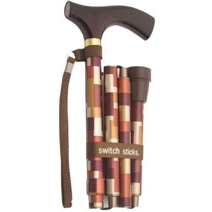 Switch Sticks® Folding Cane, Maple, 32 to 37 Inch Height