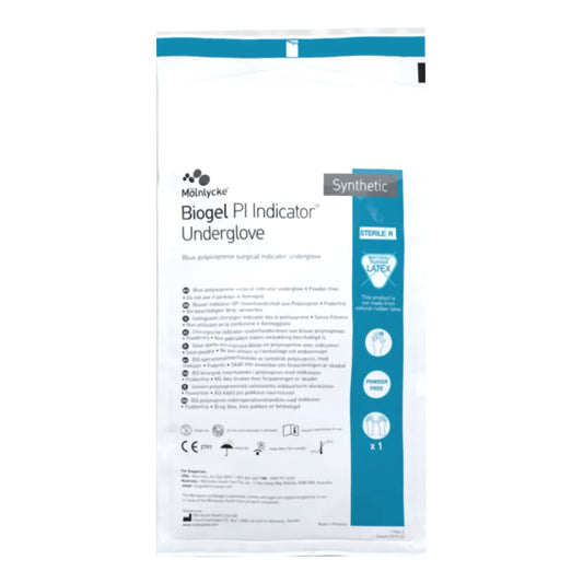 Sterile Biogel® PI Indicator® Underglove Polyisoprene Surgical Gloves, Blue