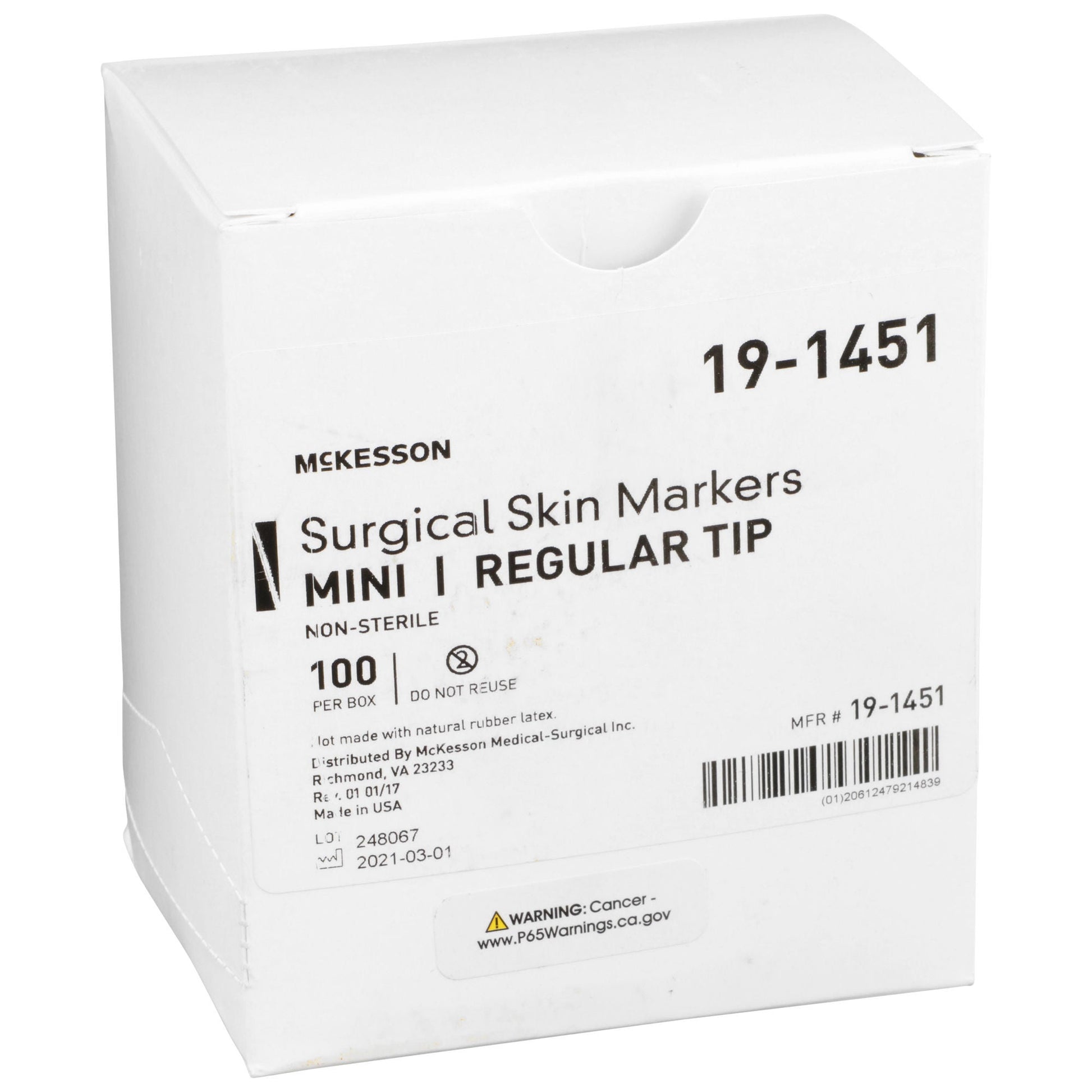 McKesson Skin Marker, Prep-Resistant Gentian Violet Ink, Regular Tip, Mini Size – Box of 100 - view 2