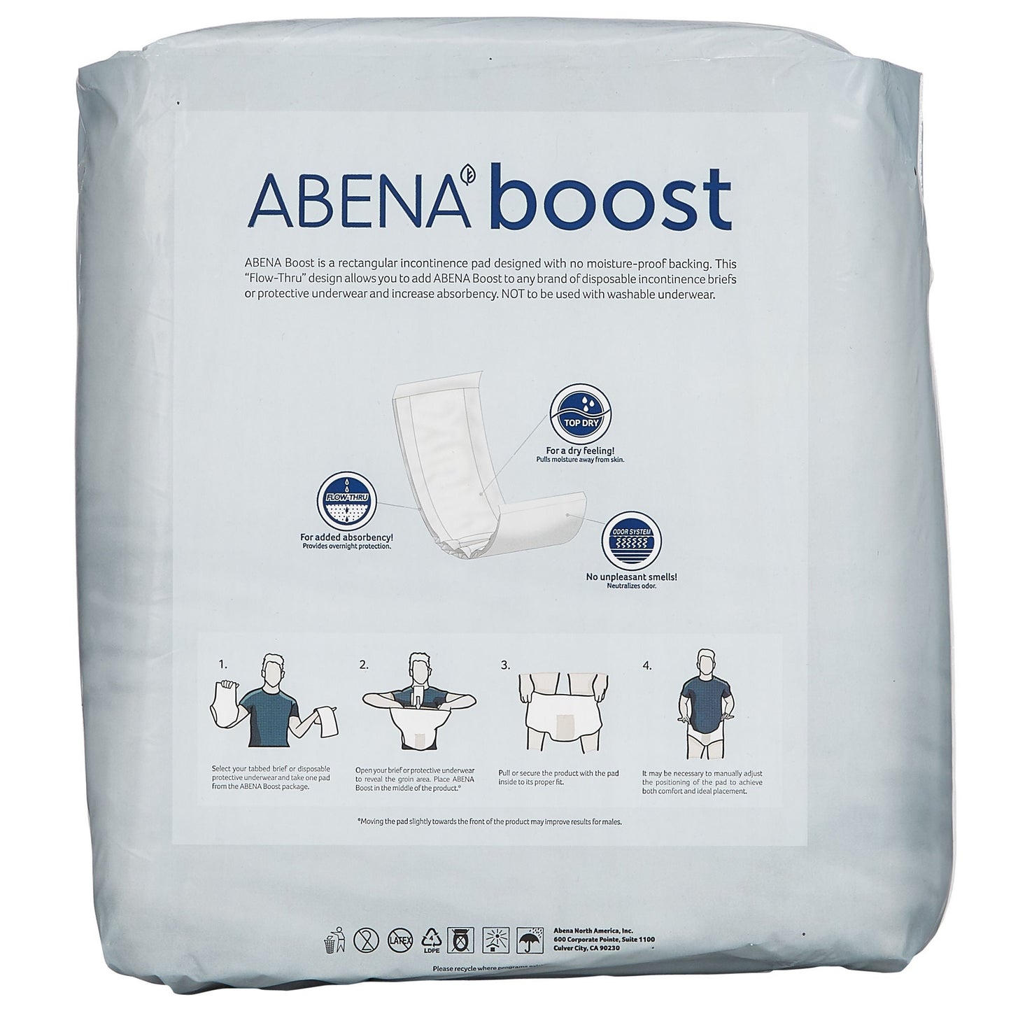 Abena® Boost Maxi Incontinence Booster Pad, 6¼ x 24 Inch