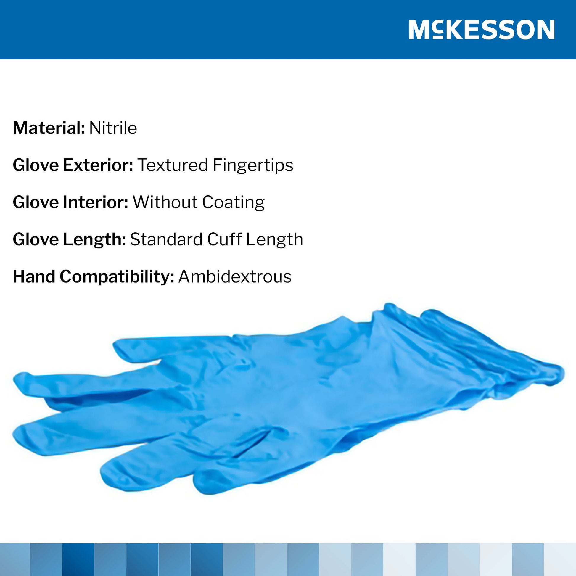 McKesson Confiderm® 4.5C Nitrile Exam Gloves, Blue - view 3