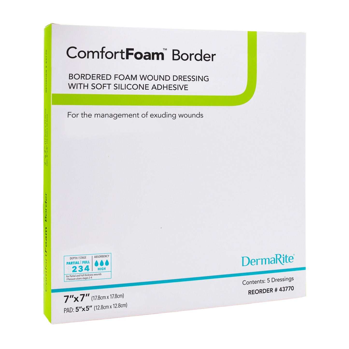 ComfortFoam™ Bordered Foam Wound Dressing w/ Soft Silicone Adhesive