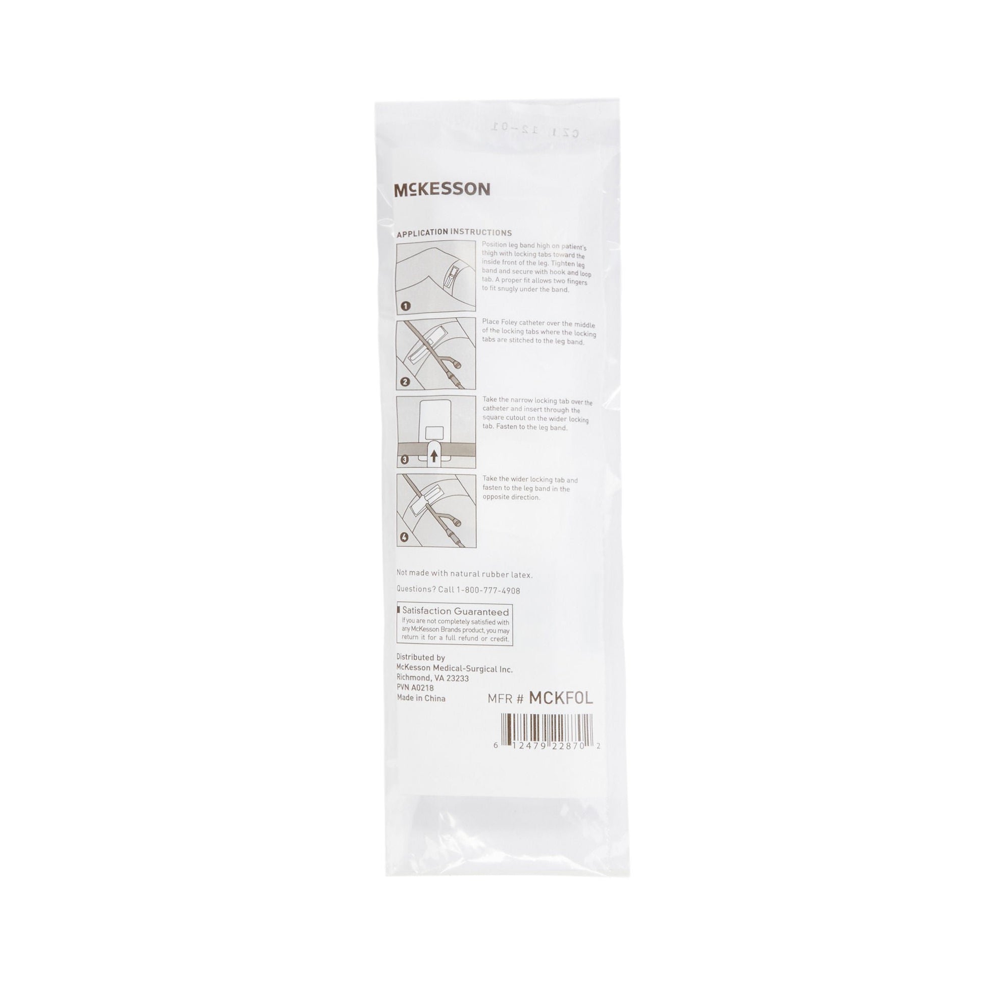 McKesson Foley Catheter Holder Leg Strap With Dual-Locking Tabs