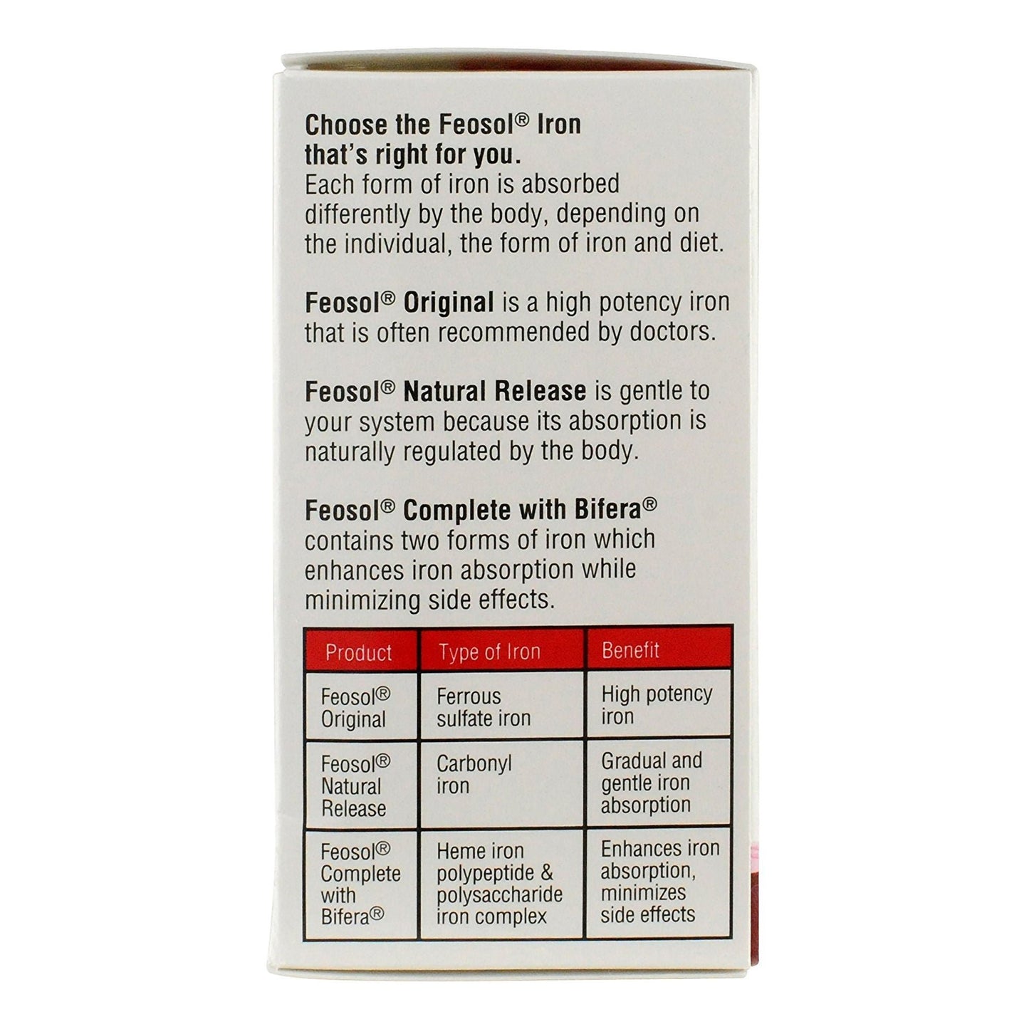 Feosol Ferrous Sulfate Iron Tablets Original