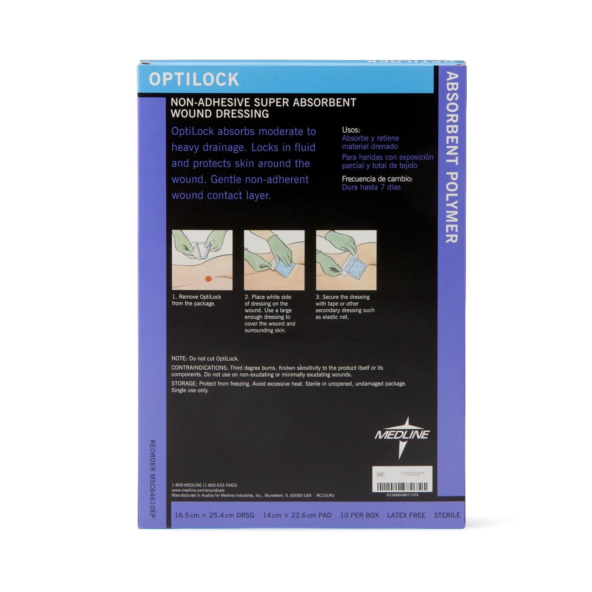 Optilock Nonadherent Dressing, 6½ x