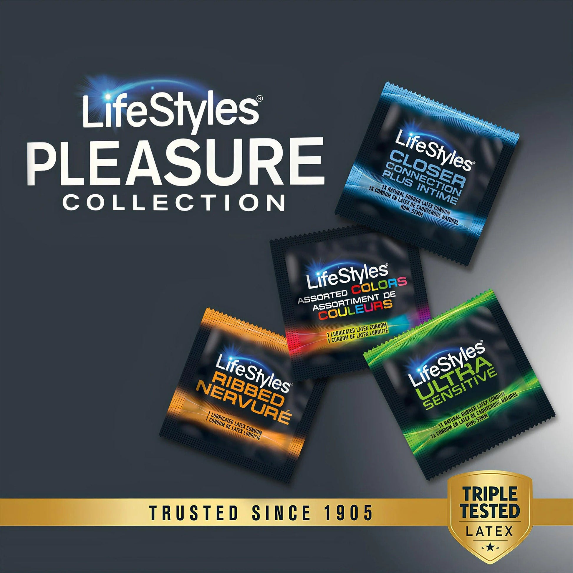 Lifestyles® Pleasure Collection Condom Variety Pack