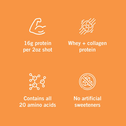 Vidafuel Wellness Protein Drink with Collagen and Whey, Orange Burst Flavor