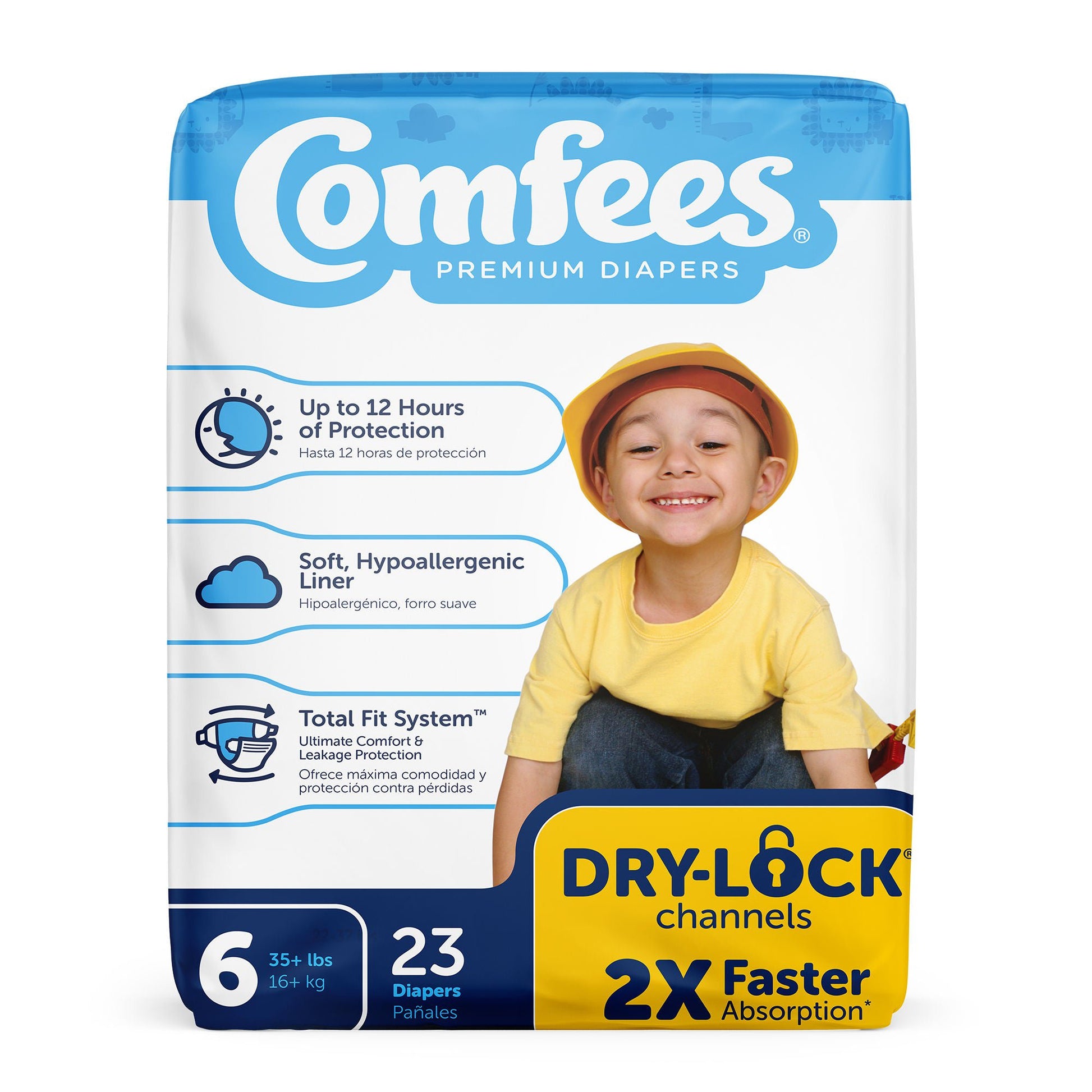 Attends Comfees Premium Baby Diapers, Tab Closure, Kid Design