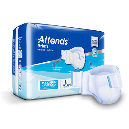 Attends® Briefs, Adult, Heavy Absorbency, Disposable