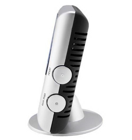 Traceable Digital Thermometer / Hygrometer with Alarm Fahrenheit / Celsius 14° to 140°F (-10° to +60°C) Solid State Sensors Free-standing / Wall Mount Battery Operated