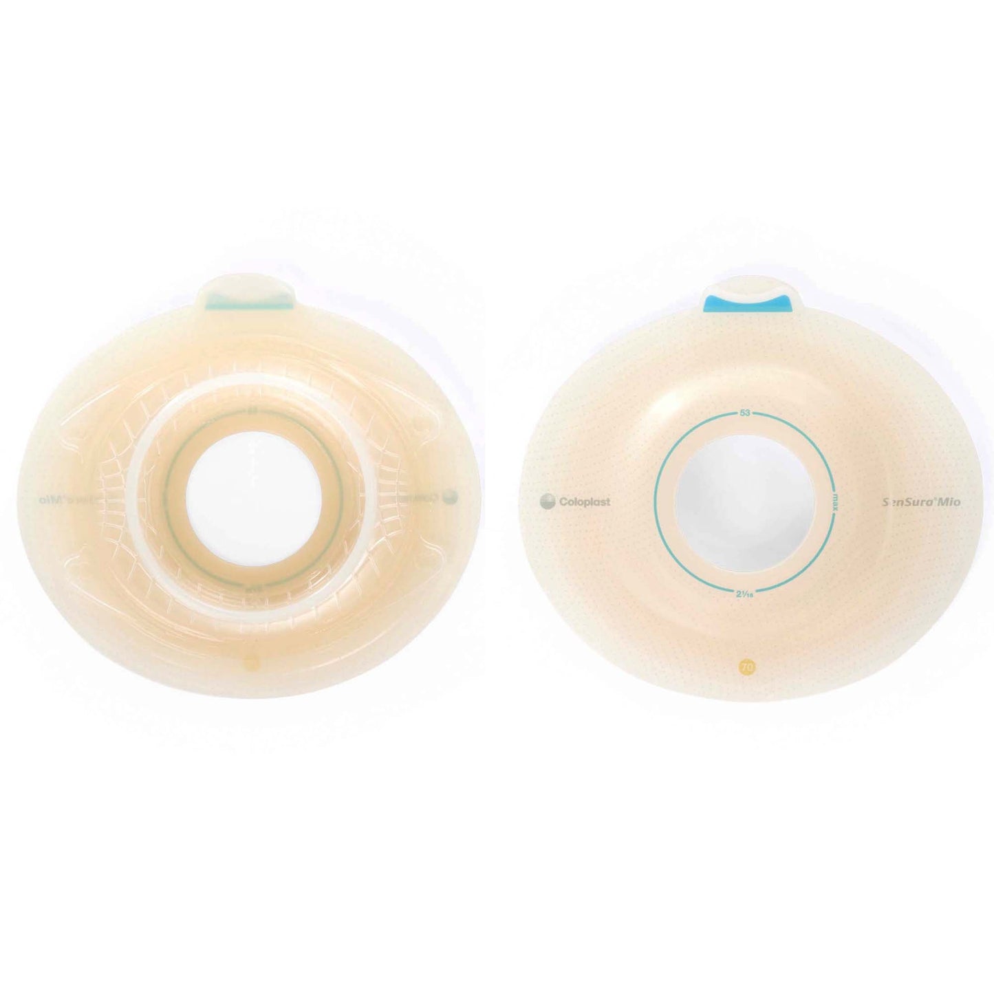 SenSura® Mio Click Convex Deep Ostomy Barrier, Stoma Opening, Yellow Match