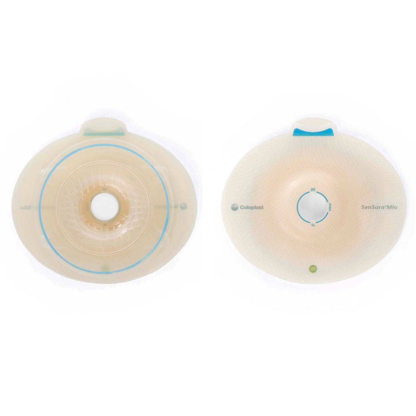 SenSura® Mio Flex Convex Light Ostomy Barrier, Stoma Opening, Red Match