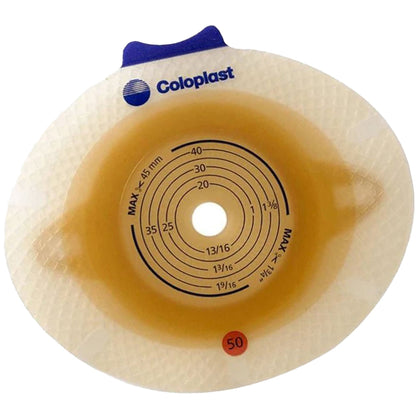 SenSura® Click Flat Barrier Ostomy Barrier, Stoma Opening, Blue Match