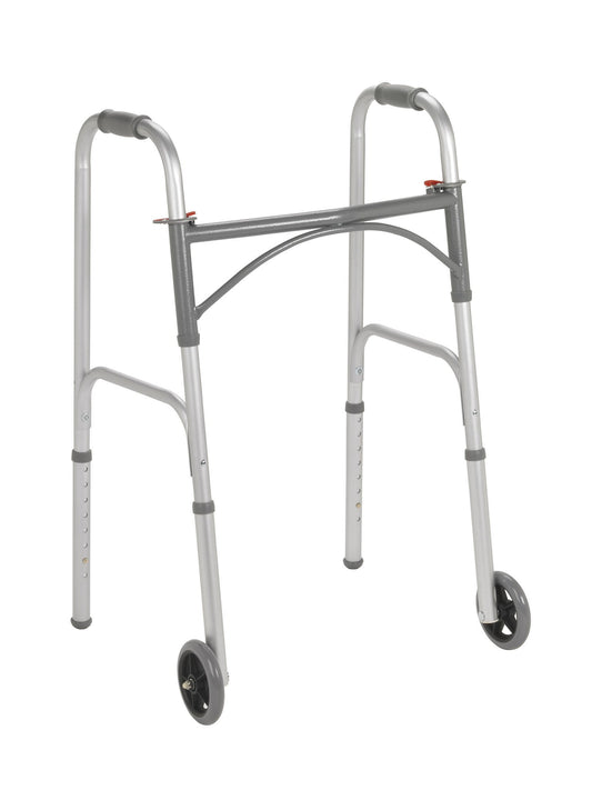 drive™ Steel Folding Walker, 25 – 32 Inch Height