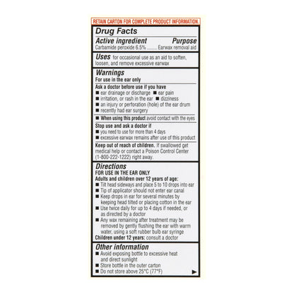 Foster & Thrive™ Earwax Removal Drops Carbamide Peroxide 6.5%