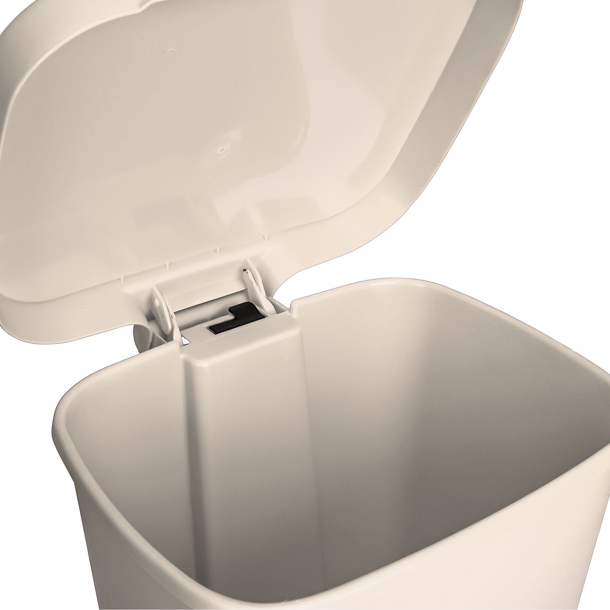 McKesson Waste Can with Step-On Pedal, Plastic, Beige, x 18.9 Inch