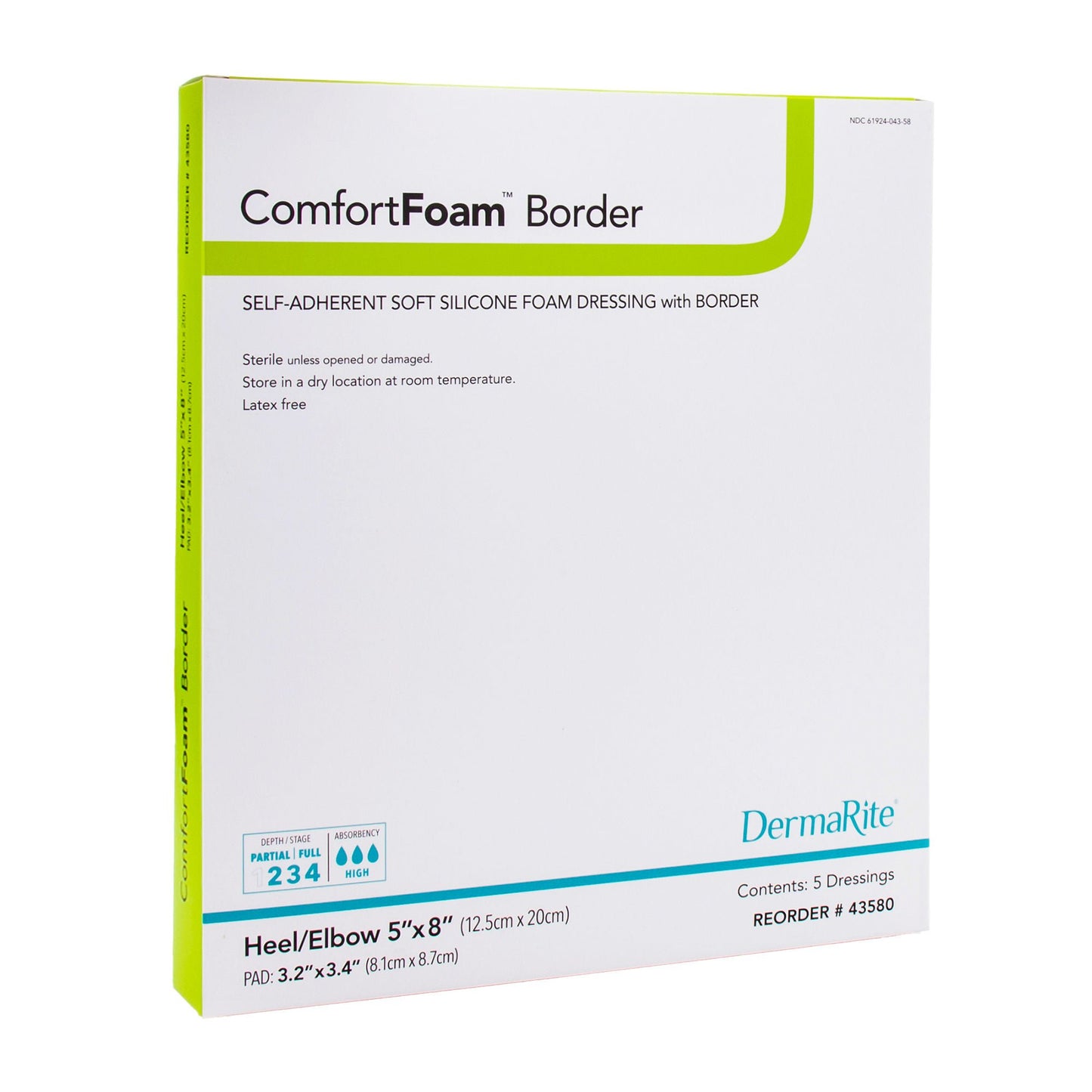 ComfortFoam™ Bordered Foam Wound Dressing w/ Soft Silicone Adhesive