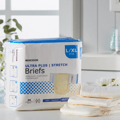 McKesson Ultra Plus Stretch Heavy Absorbency Incontinence Brief