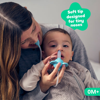 Playhouse MD Nasal Aspirator for Babies and Toddlers, Blue, Elephant Character