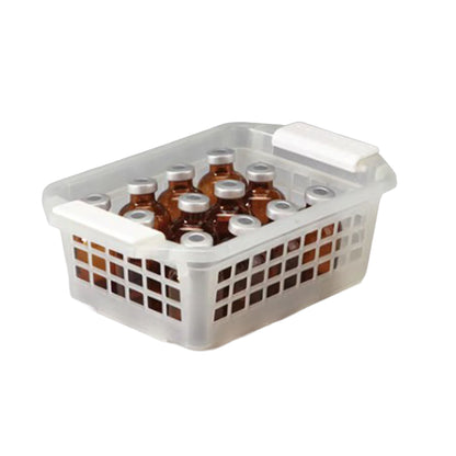 Flip and Stack Storage Basket Semi-Clear Plastic X 9-1/2 Inch
