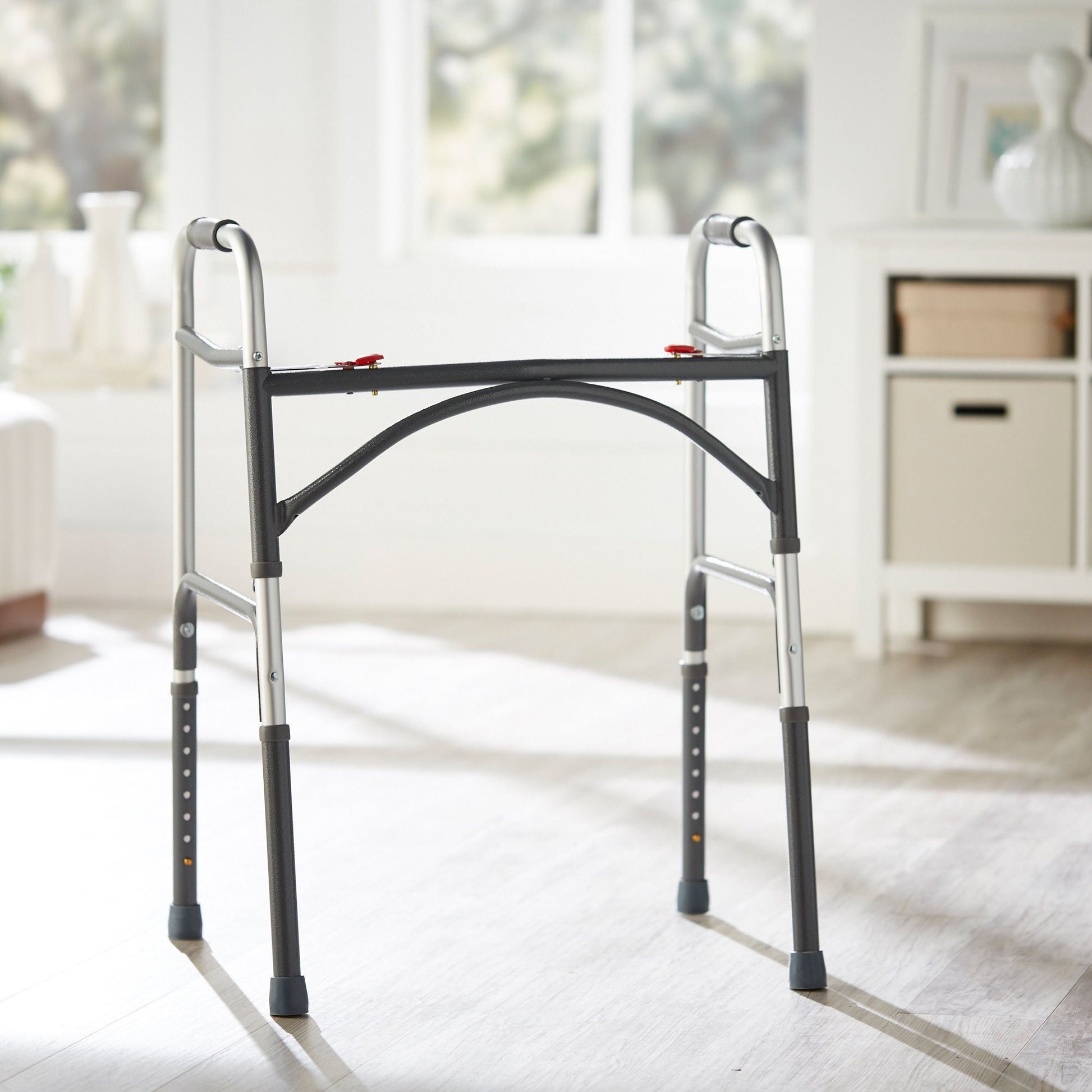 McKesson Steel Bariatric Folding Walker, 32.5 – 39 Inch Height