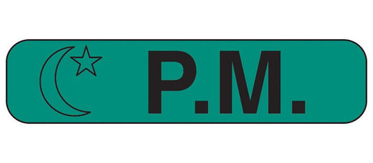 Barkley Pre-Printed Label Auxiliary Label Green Paper P.M Black Safety and Instructional