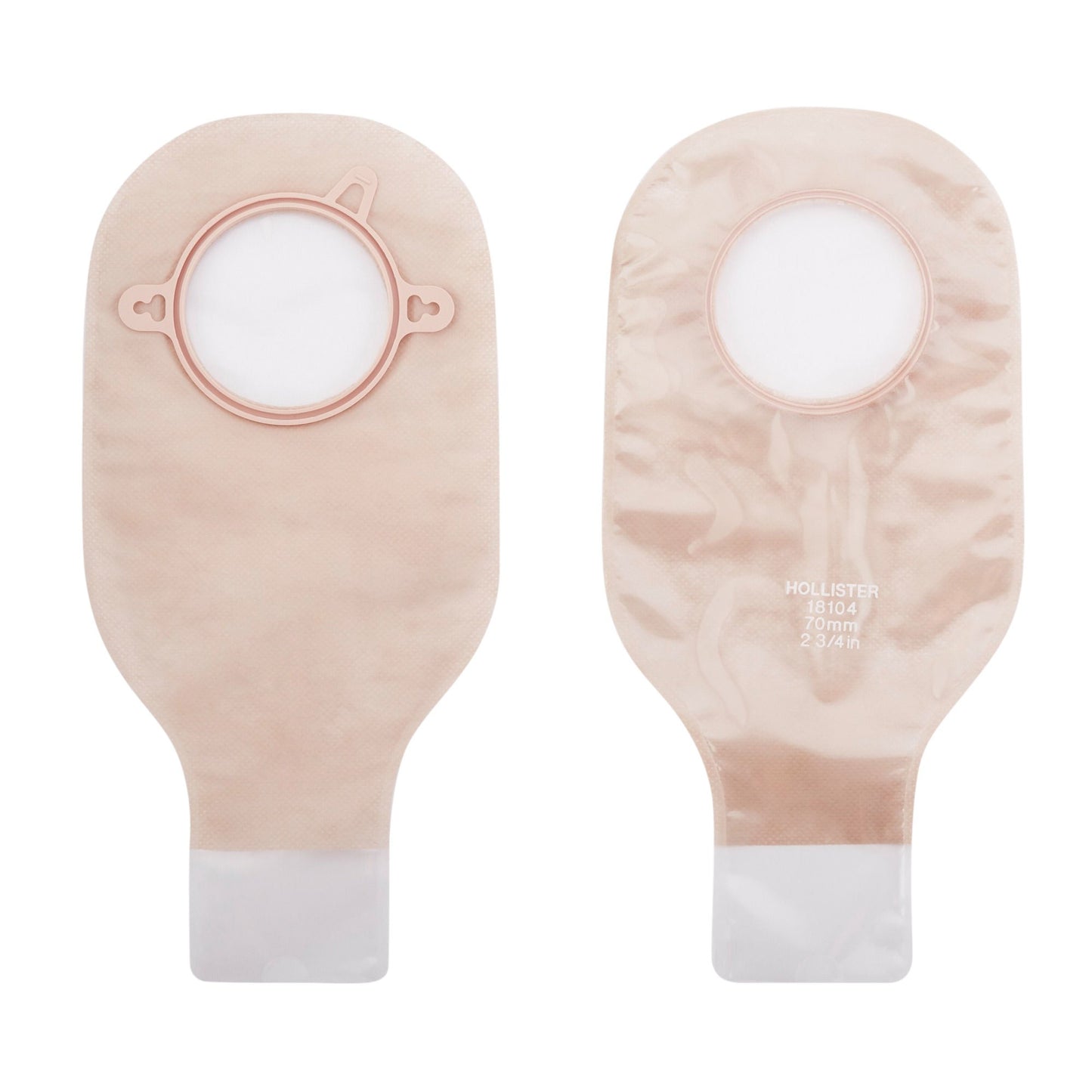 New Image™ Transparent Colostomy Pouch, Pre-cut to Fit Stomas, Blue Match