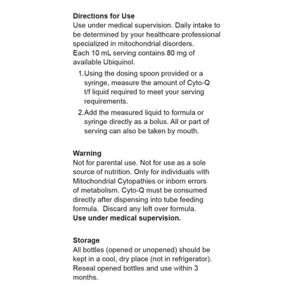 Cyto-Q t/f Oral Supplement Unflavored Liquid Bottle