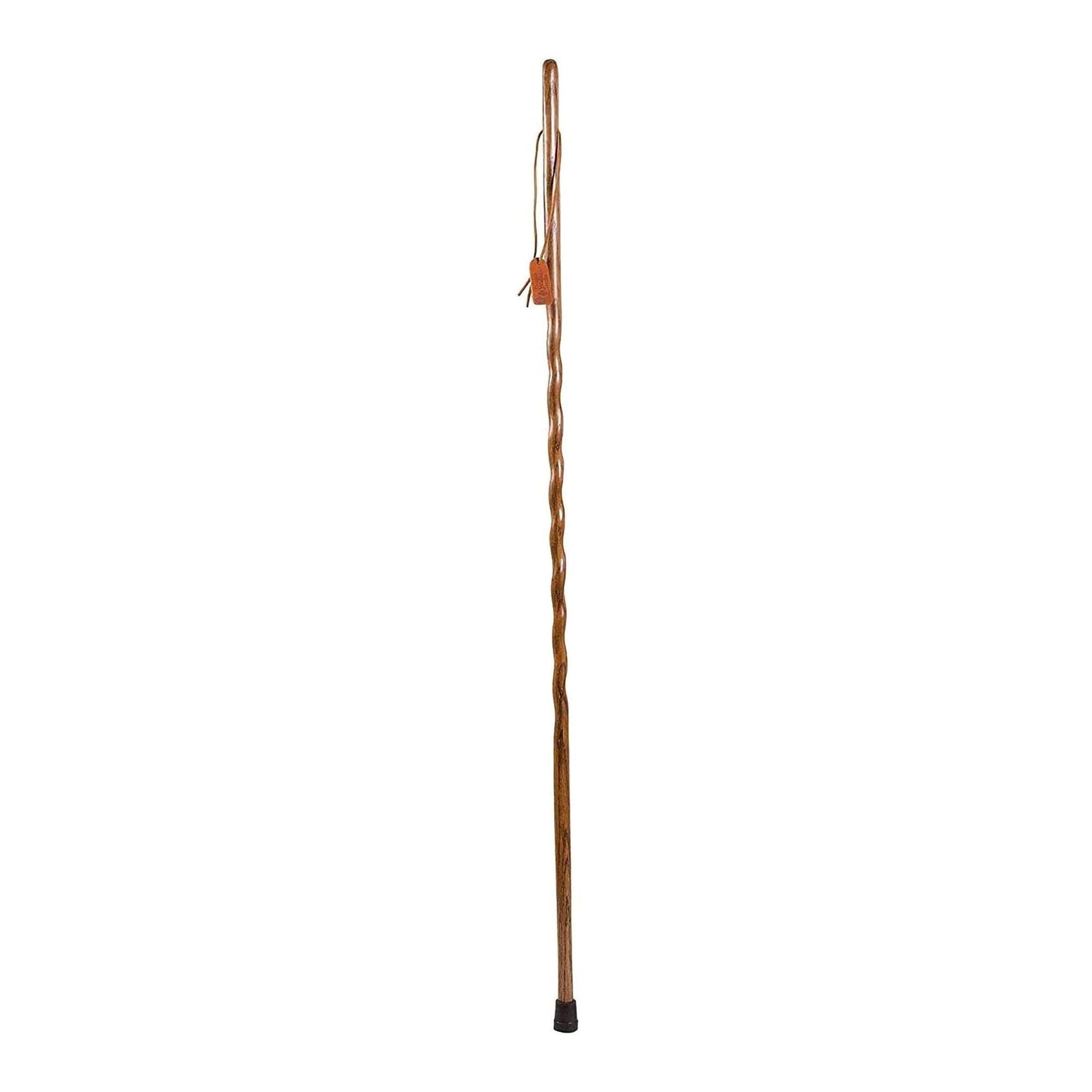 Brazos™ Twisted Oak Hitchhiker Handcrafted Walking Stick, 58-Inch, Brown
