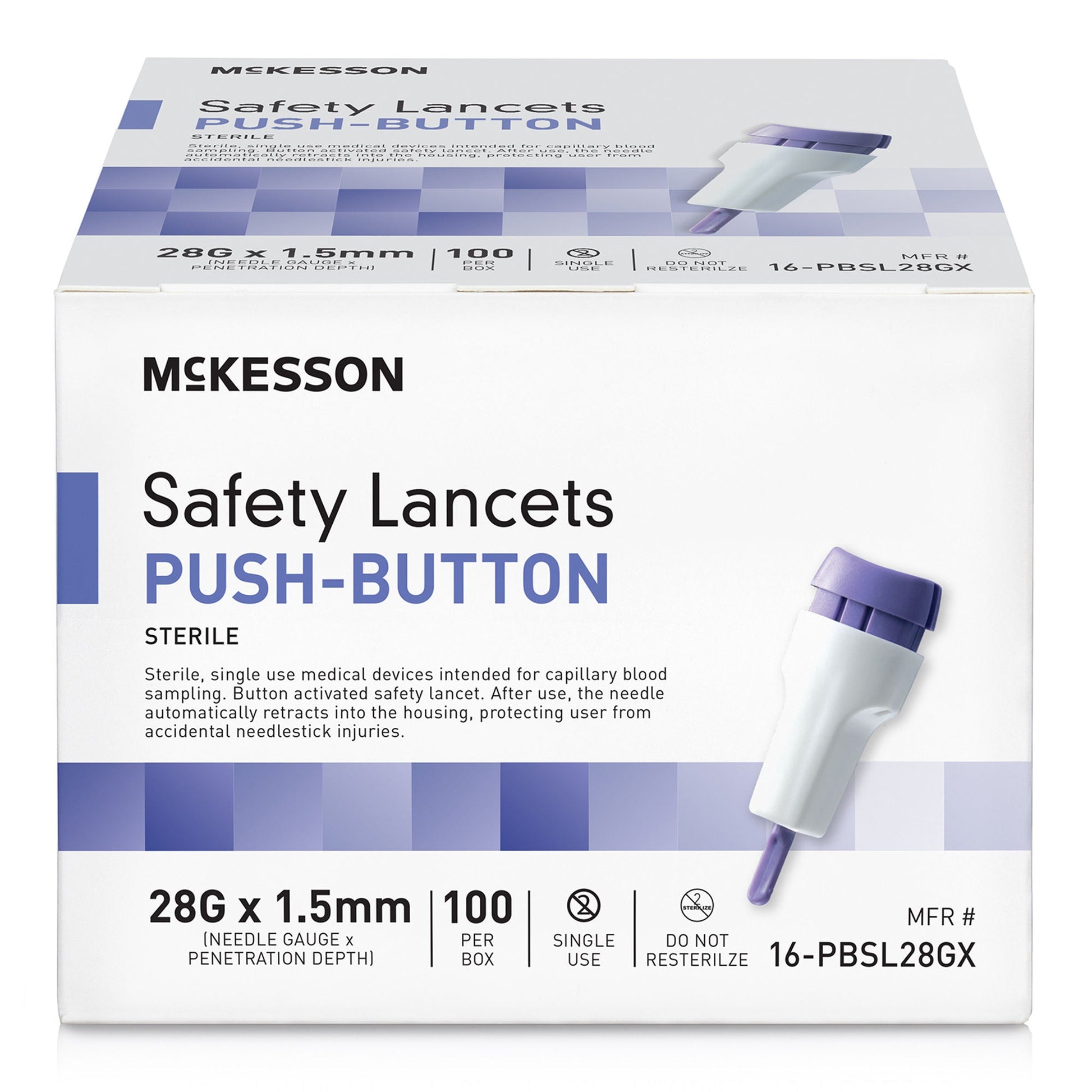 McKesson Push Button Safety Lancet