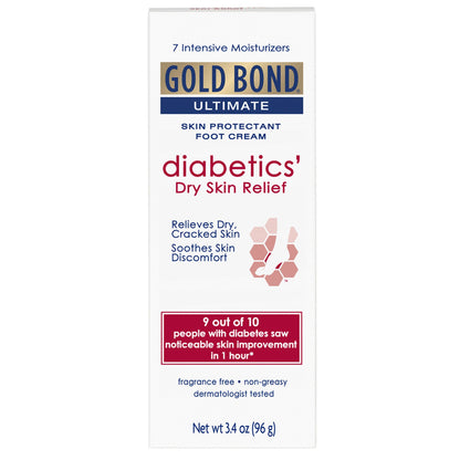 Gold Bond Medicated Diabetics' Foot Moisturizer Tube Unscented Cream