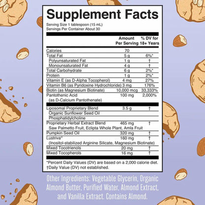 Mary Ruth's® Hair Growth Max Liposomal, Almond Cookie Flavor