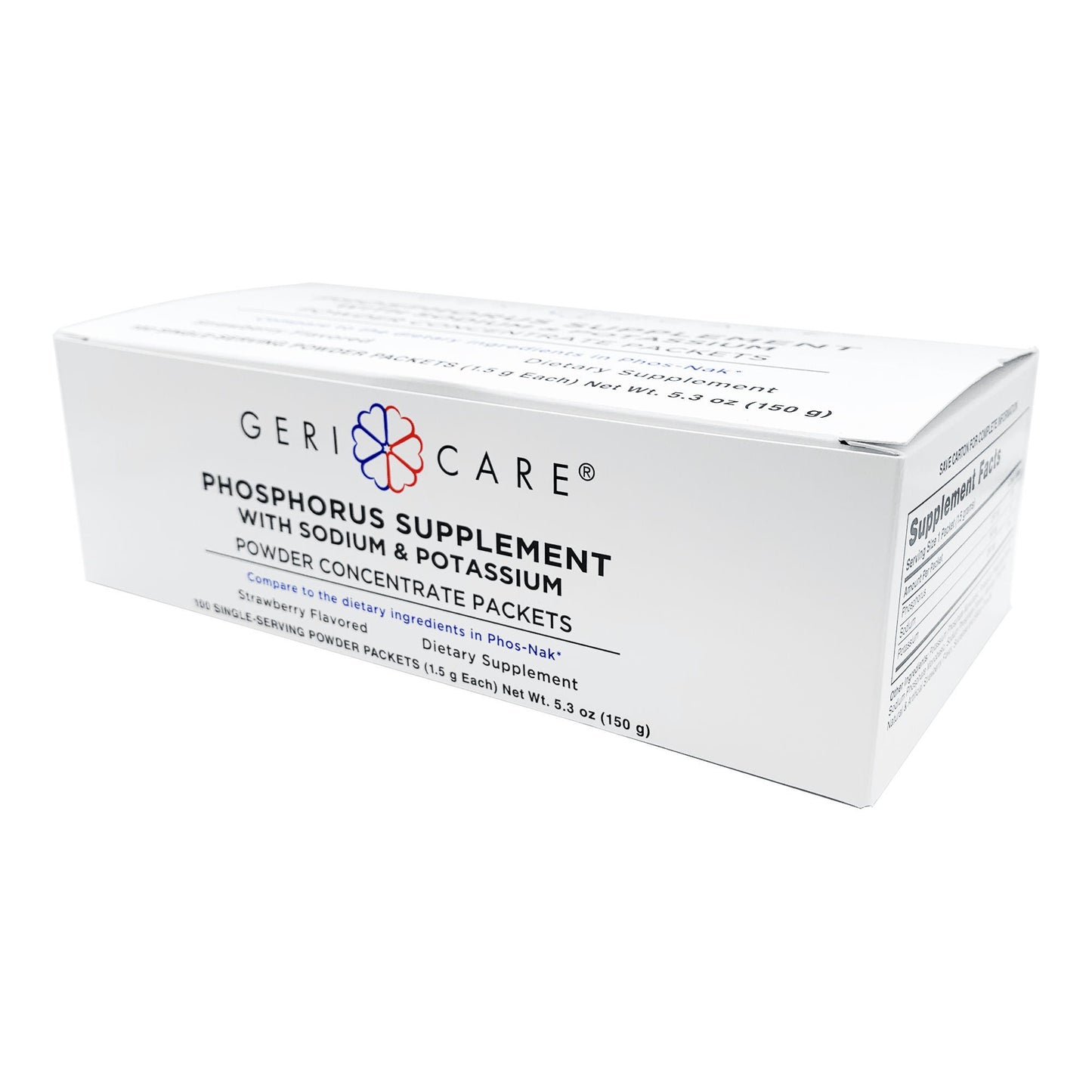 Geri-Care Phosphorus Supplement Powder with Electrolytes, Strawberry Flavor
