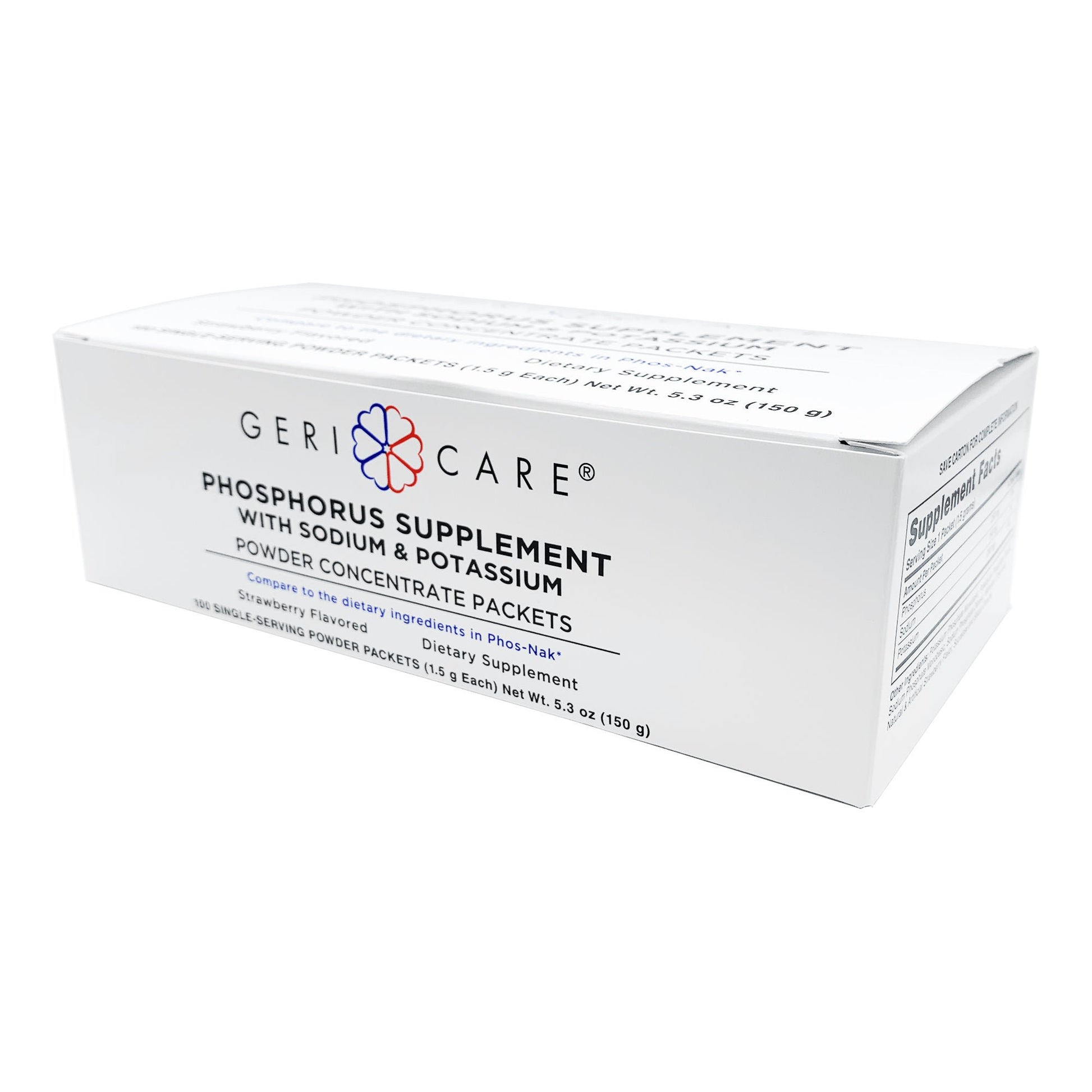 Geri-Care Phosphorus Supplement Powder with Electrolytes, Strawberry Flavor