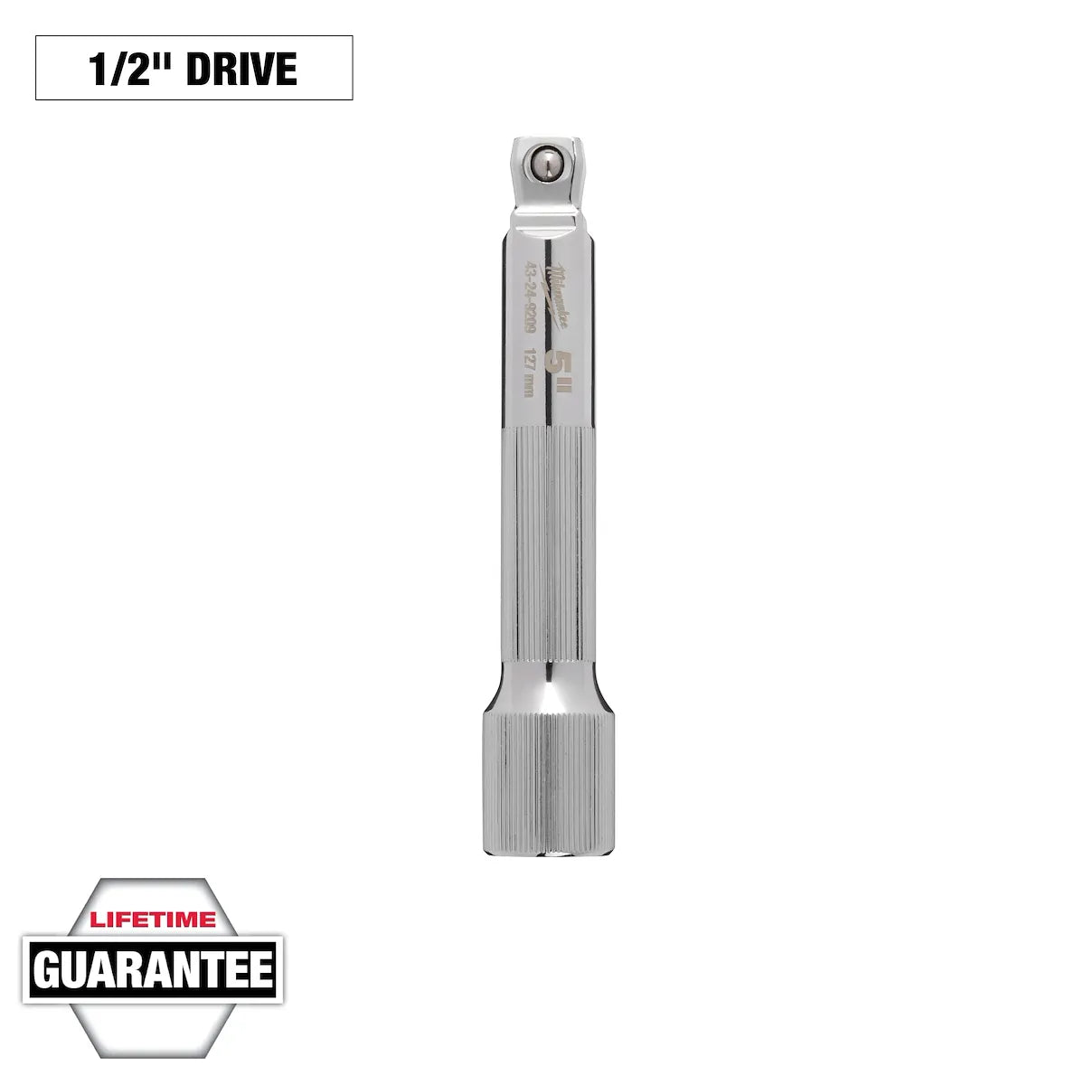 Milwaukee 1/2" Drive 5" Wobble Extension 43-24-9209 | 1/2 in Drive, Chrome Vanadium Steel